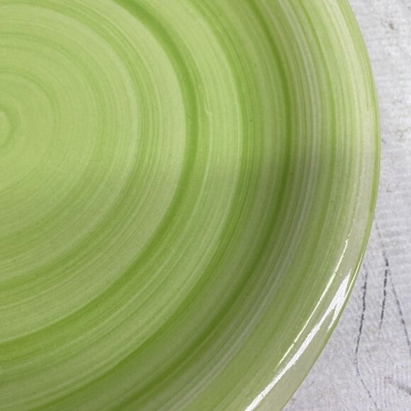 Royal Norfolk Greenbrier Spring Green Swirl Stoneware 10.5" Dinner Plates Set 2 - Picture 10 of 12